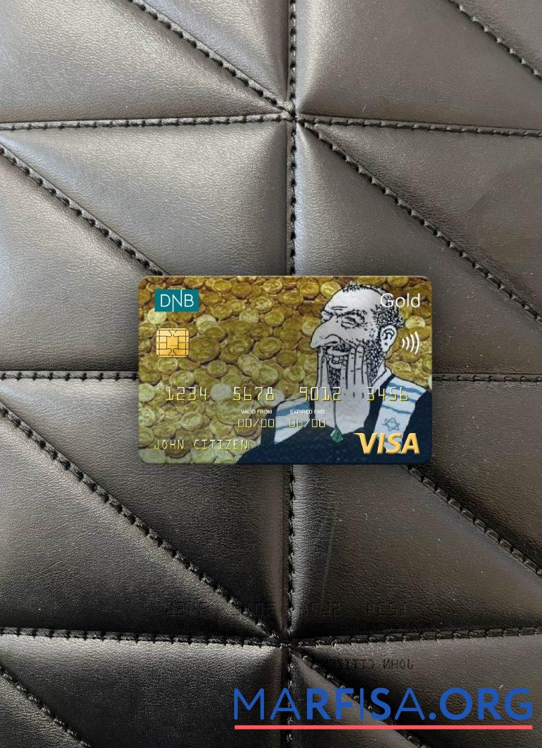 Downloadable Norway DNB bank visa gold card photolook front sample